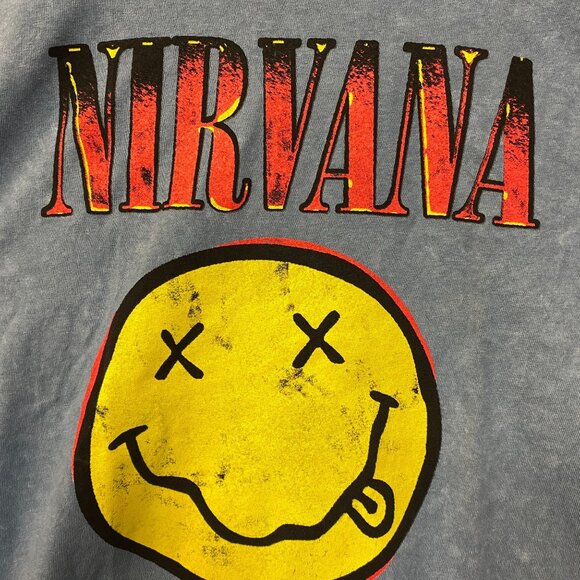 Nirvana Nevermind Album Dead Smiley Grunge T-Shirt Medium - Picture 3 of 4